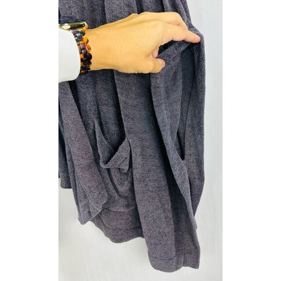 Barefoot Dreams CozyChic Weekend Wrap Cardigan – Dark Gray – One Size - Picture 3 of 5